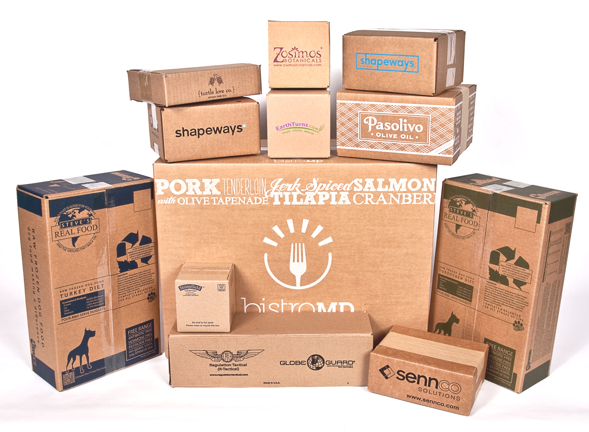 logo printed shipping boxes